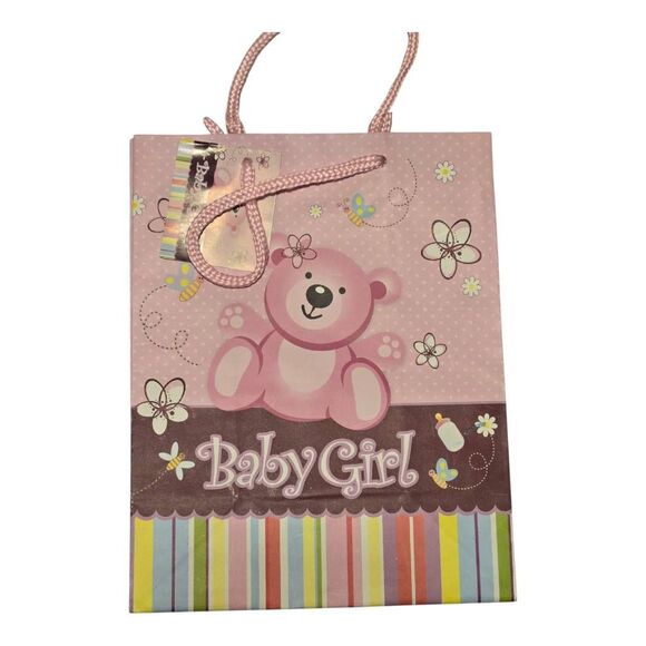 20/$12 "Baby Girl" Baby Shower Party Gift Bag - Picture 1 of 2